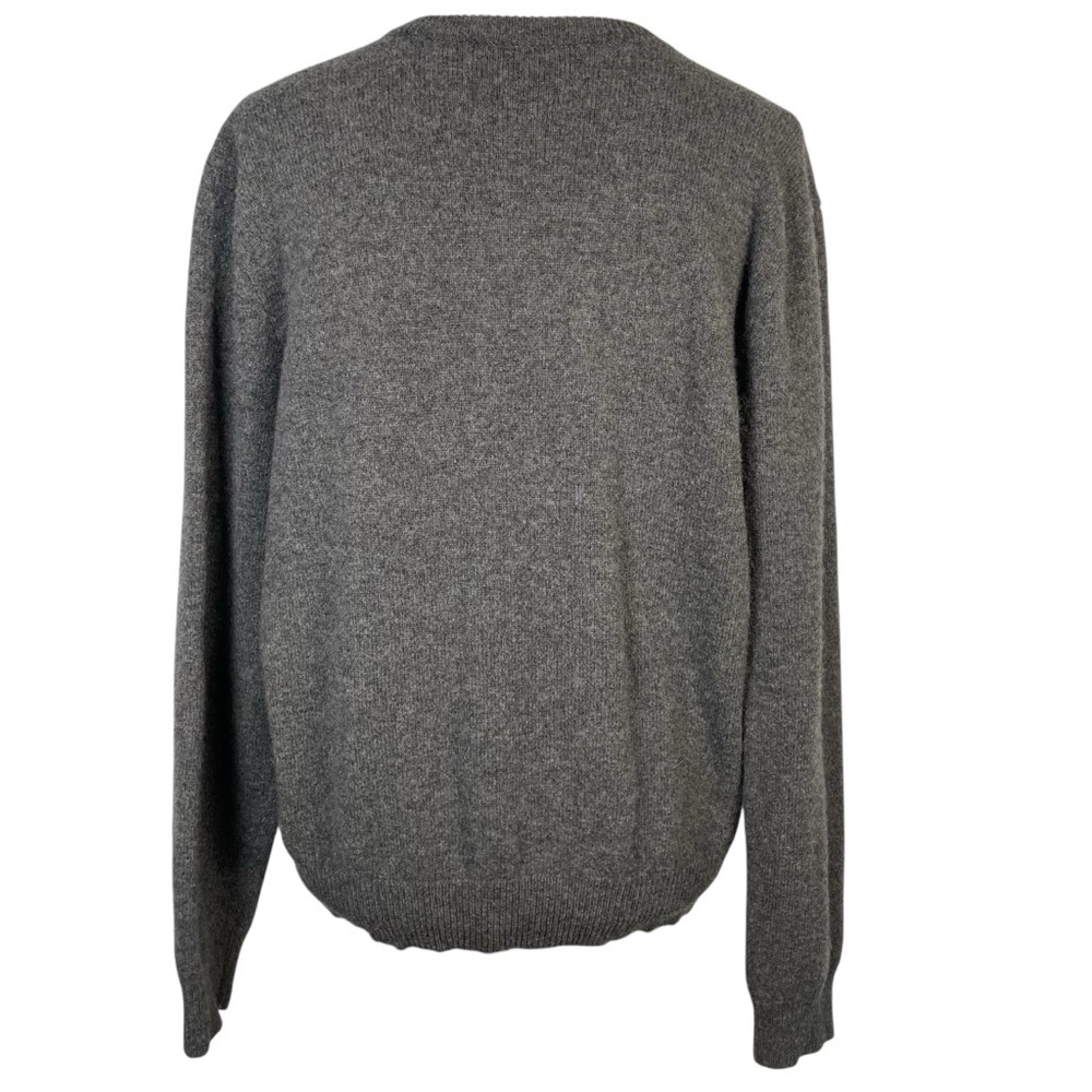 Polo Ralph Lauren Gray Lambswool V Neck Sweater Men’s XL But Sized Like a Large - Picture 3 of 9